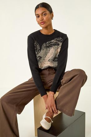 Roman Jacquard Sparkly Knit Jumper