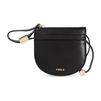 Furla Accessoires, Dames, Zwart, ONE Size, Leer, Card Case Laura Small