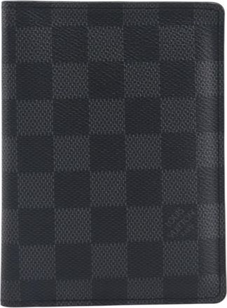 Louis Vuitton Passport Cover Damier Graphite Gray Canvas Briefcase Bag (Pre-Owned)