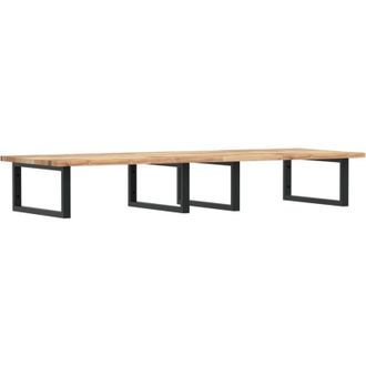 vidaXL Vidaxl - Estante De Lavabo De Pared Acero Y Madera Maciza De Acacia