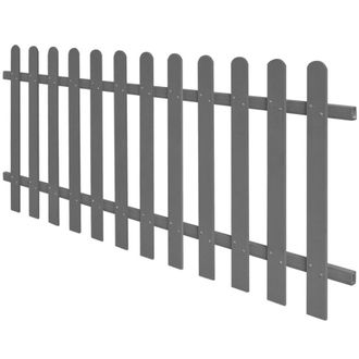 Berkfield Home Picket Fence WPC 200x80 cm in Grey