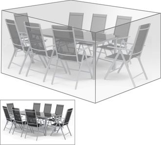 Woltu Funda Protectora De Muebles Jard&iacute;n Cubierta De Conjunto De Muebles Pe Funda Para Sof&aacute; Exterior Impermeable Anti-uv A Prueba De Polvo Y Viento 250x210x