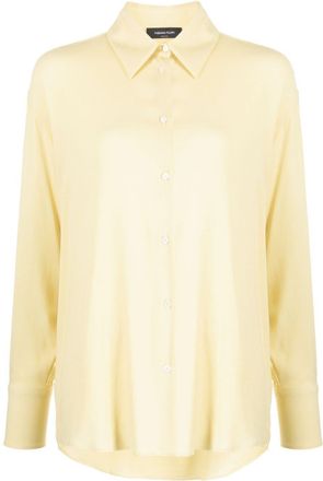 Fabiana Filippi crepe semi-sheer shirt - women - Viscose/Elastane - 44 - Yellow