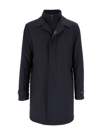 Fay Morning Black Minimalist Coat