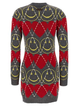 Moschino Womens Multicolor Wool Short Dress