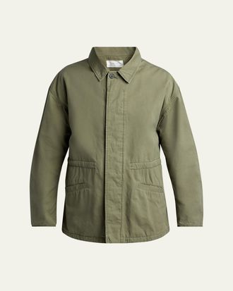 The Row Mens Weatherized Cotton Canvas Field Jacket