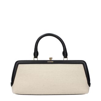 Jil Sander Handtasche Damen Stoff Beige/Schwarz