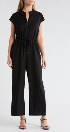 Ellen Tracy Crinkle Jumpsuit in Black at Nordstrom Rack, Size X-Small