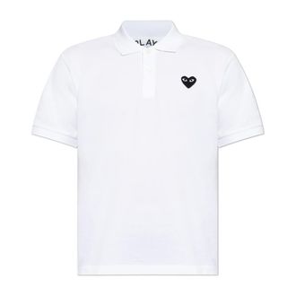 Comme Des Gar&ccedil;ons Polo with Patch - male - Comme des Gar&ccedil;ons Play - Polo Shirts - White - XL - Tops