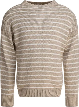 Alex Mill Harbor Sweater - Heren - Ronde hals truien - Beige - M - Katoen - Truien & Vesten