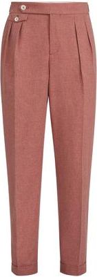 Brunello Cucinelli Trousers with double pleats and tabs in Salmon at Nordstrom, Size 54 It