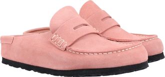 Birkenstock Unisex Moccasin Naples Wrapped Pink Clay Slippers Flat Shoes