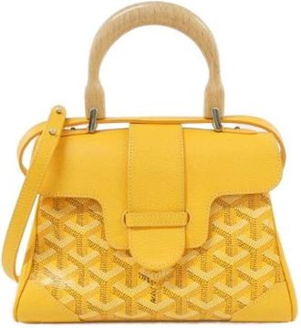 Goyard Pre-owned Saigon Mini Coated Canvas Calf Bag - Dames - Vintage Schoudertas - Geel - ONE Size - Vintage
