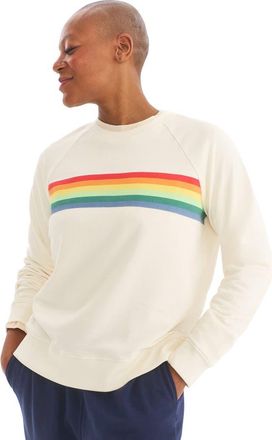 primary Adult 24/7 Banner Stripe Sweatshirt in Oat Banner at Nordstrom, Size X-Small