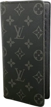 Louis Vuitton Black Gray Long Wallet (Bi-Fold) (Pre-Owned)