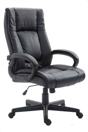 Clp Silla De Oficina Xl Sparta Imitaci&oacute;n Cuero Negro