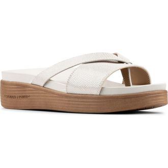 Donald J Pliner Farrahst Platform Wedge Sandal in Porcelain at Nordstrom Rack, Size 5.5