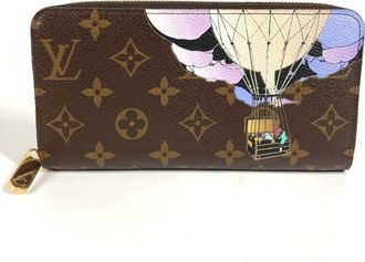 Louis Vuitton Brown Purple Monogram Canvas Long Wallet (Bi-Fold) (Pre-Owned)