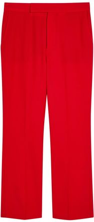 Maria McManus High-waisted Stretch-wool Trousers - Red - 8 (UK10 / S)