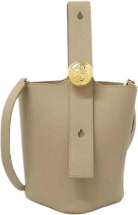 Loewe Pre-owned Bucket Bag - Dames - Vintage Tas - Beige - ONE Size - Leer - Vintage