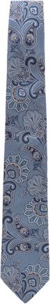 Etro Blue Cravatta Paisley Tie