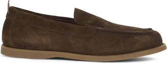 Etro printed slip-on loafers - men - Calf Suede/Elastodiene/Calf Leather - 41 - Brown