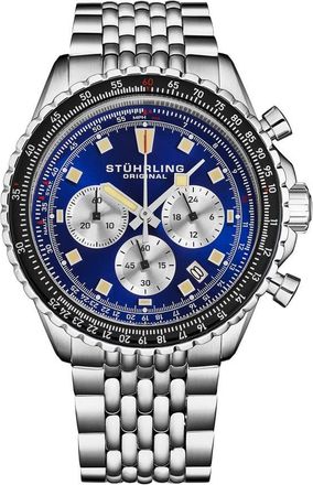 Stührling Monaco Chronograph Quartz Blue Dial Mens Watch M18216