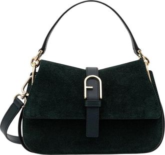 Furla Flow Mini Top Handle - Dames - Handtassen - Groen - ONE Size - Leer - Tassen