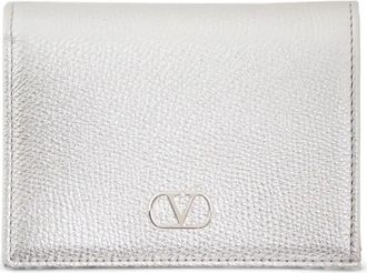 Valentino Garavani Vlogo Signature wallet - women - Calf Leather - One Size - Silver