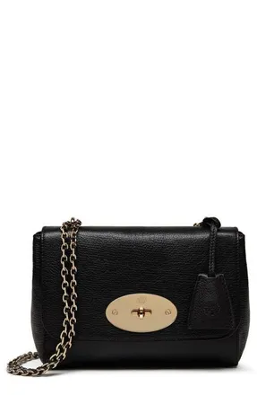 Mulberry Lily Leather Satchel in Glossy Goat Black at Nordstrom