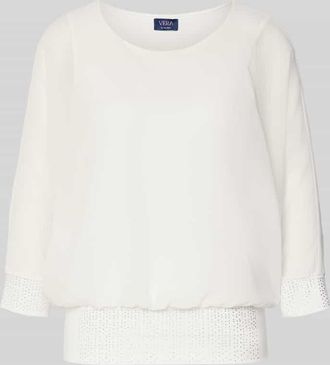 Vera Mont Blusenshirt mit Ziersteinbesatz in Offwhite, Gr&ouml;&szlig;e 38