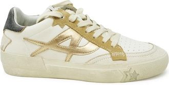 Ash Beige/White Leather S24-Moonlight06 Sneakers