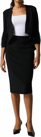 Joseph Ribkoff Classic Long Pencil Skirt In Black