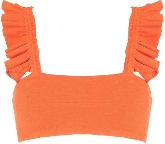 Clube Bossa Zarbo square-neck bikini top - women - Polyamide/Rayon/Elastane - GG - Orange