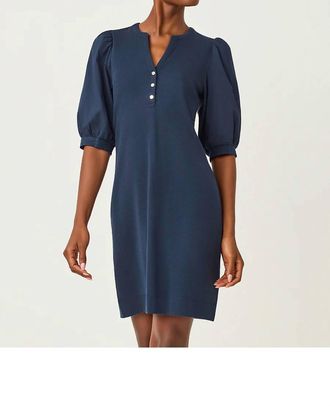 Lilly Pulitzer Ronson Popover Mini Dress In Low Tide Navy