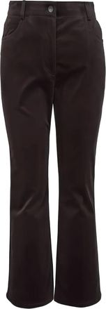 Akris Ribfluwelen broek met zak - Bruin