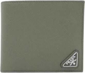 Prada Pre-owned Wallets, female, Gray, Size: ONE SIZE Pre-owned Saffiano 2Mo738 Wallet (bi-fold)