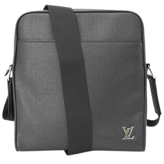 Louis Vuitton Pre-owned Cross Body Bags, male, Black, Size: ONE SIZE Pre-owned Taiga Leather Shoulder Bag