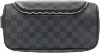 Louis Vuitton Pre-owned Damier Graphite Handbag - Heren - Vintage Clutch - Grijs - ONE Size - Vintage