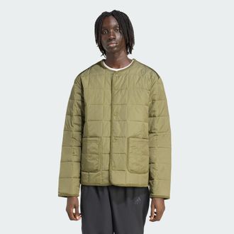 adidas Originals ADIDAS Originals Mens Quilted Jacket - Olive Recycled Material - Size X-Small