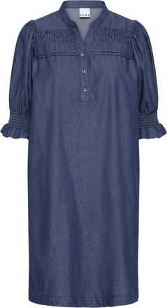 Ichi Jurken - Dames - Korte kleedjes - Blauw - S - Denim - Kleedjes