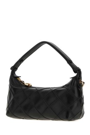 Tory Burch Fleming Pochette Nappa Leather Shoulder Bag - Black
