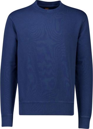 HUGO BOSS Hoodies & sweatvesten, Heren, Blauw, 6Xl, Katoen, Blauwe Katoenen Trui voor Mannen