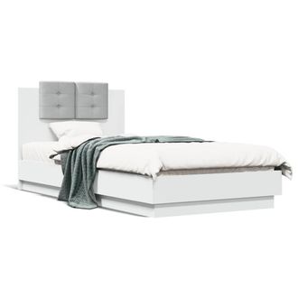 Berkfield Home Bed Frame without Mattress White 90x190 cm Single
