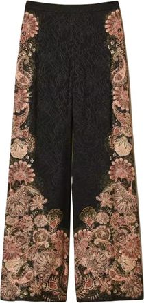 Twinset Broeken - Dames - Wijde Broeken - Zwart - S - Broeken