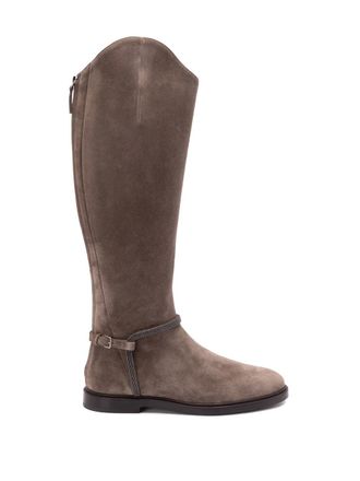 Brunello Cucinelli Suede Combat Boot from $1,161.00 - on