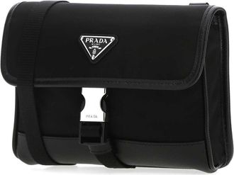 Prada Mens Black Re-Nylon Phone Case Nero Poliammidericiclata-Vitello Extra-Accessori Accessory