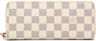 Louis Vuitton Pre-owned Womens Damier Azur Clemence Zippy Wallet - Ivory Textile - One Size