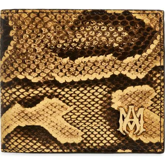 Amiri Python Embossed Bifold Wallet in Brown at Nordstrom