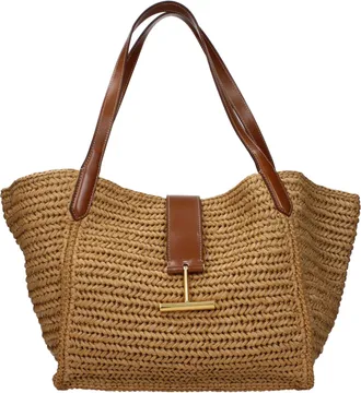 Tom Ford Beige Raffia Shoulder Womens Bag
